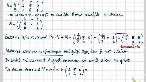 Getal en Ruimte vwo D 4.1 A en B Bewerkingen met matrices