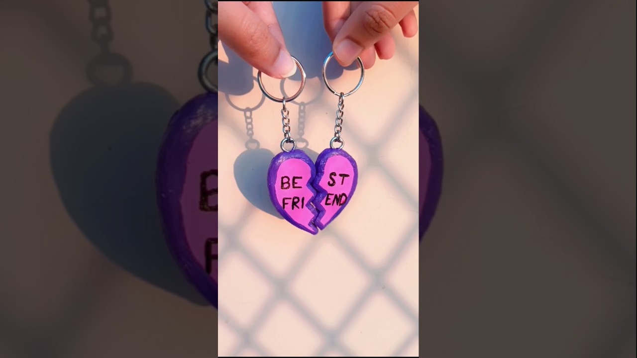 DIY Best Friend Heart Keychain: Perfect Gift for Your BFF💖✨