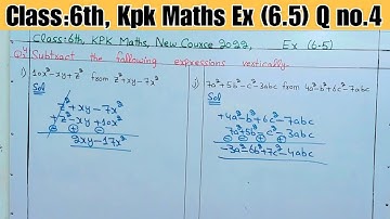 Class 6th kpk maths Ex 6.5 Q no | Class 6 kpk maths video | Maths for genius