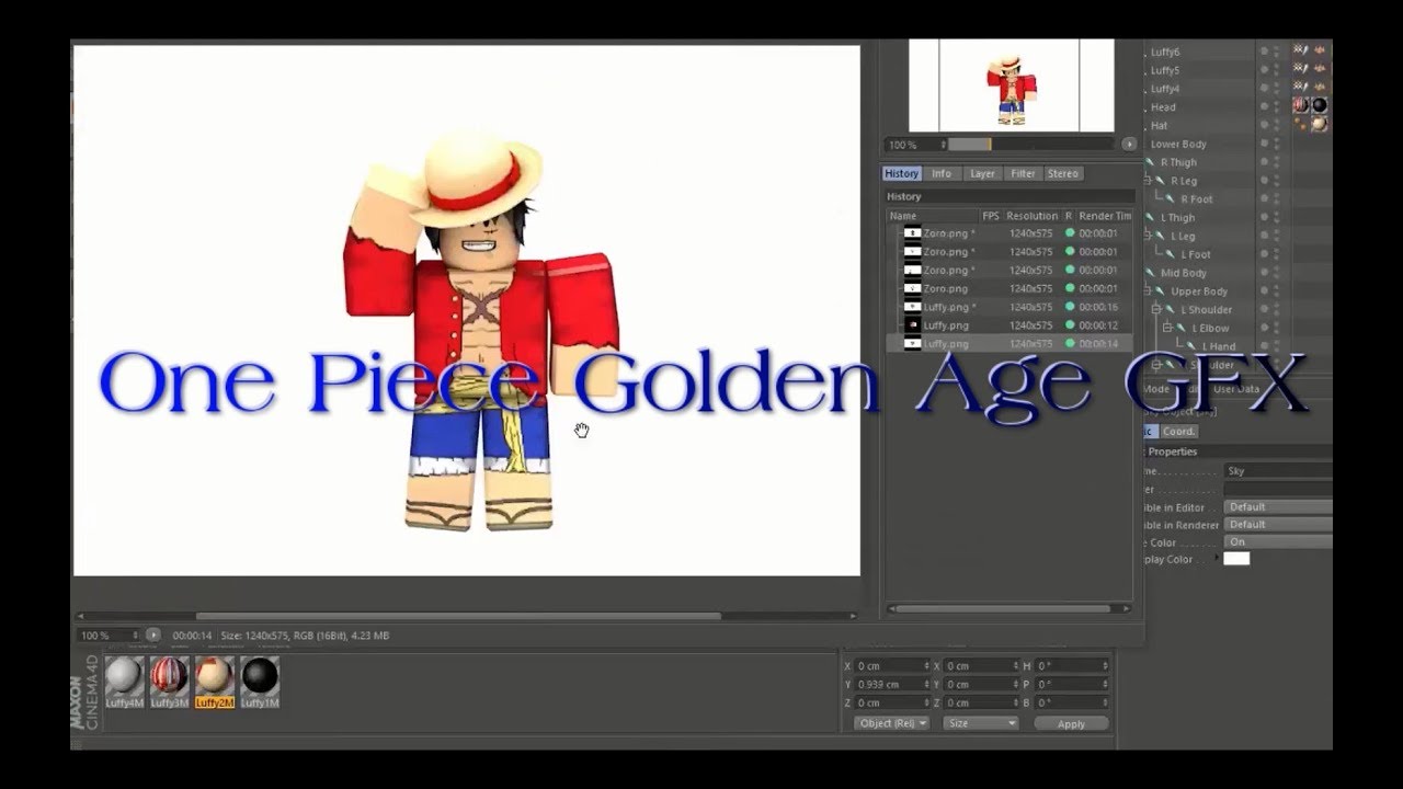 Roblox Gfx Icon Speedart One Piece Golden Age Youtube - one piece png luffy roblox