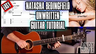 Natasha Bedingfield - Unwritten Guitar Tutorial Lesson (Anyone But You)