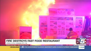 Fire destroys Captain D's restaurant in Kansas City, KS