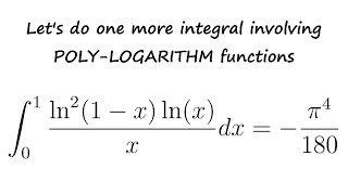 Let's do one more integral involving poly logarithm function
