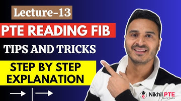LECTURE 13 PTE READING - FILL IN THE BLANKS TIPS AND TRICKS FULL EXPLANATION #nikhilpte