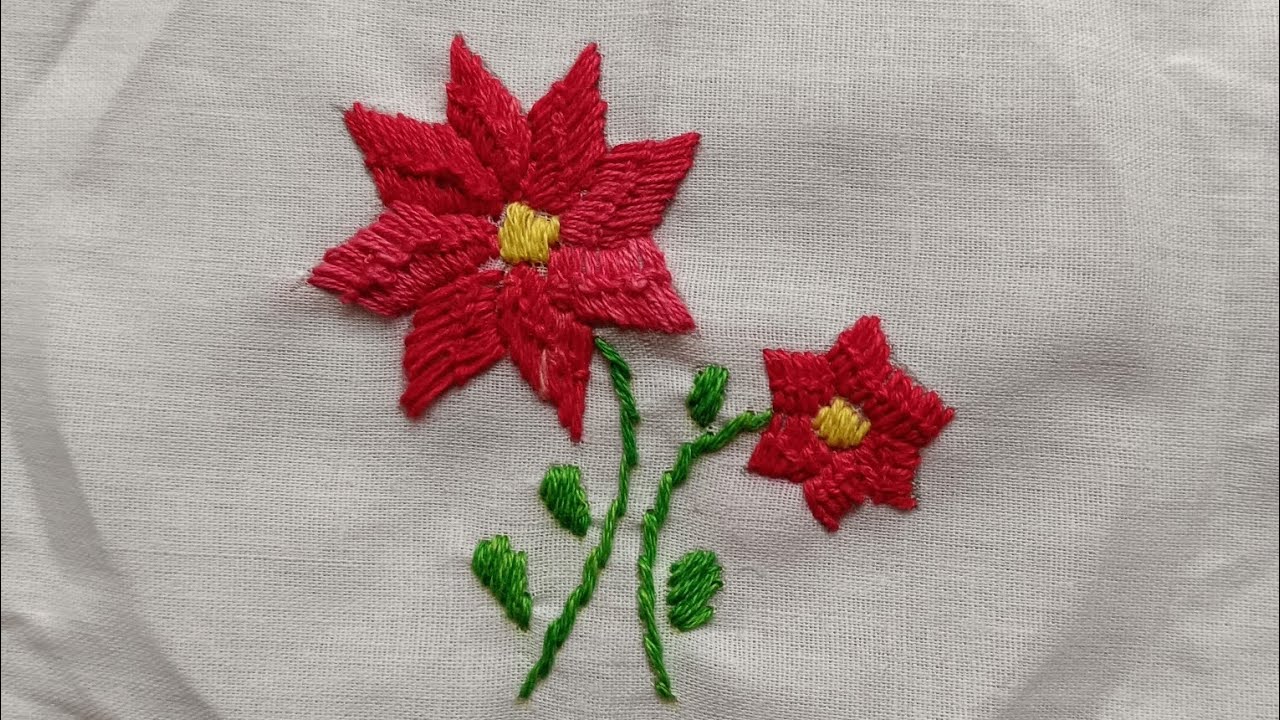 Kashmiri stitch hand embroidery! Kashmiri stitch flowers! YouTube