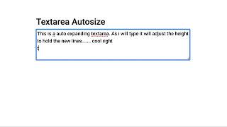 Auto expand textarea