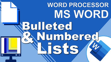 MS Word | Bulleted and Numbered Lists