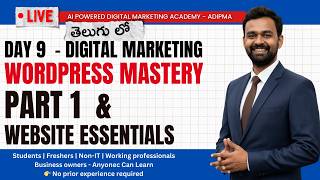 Day 9 WordPress Mastery &amp; Website Essentials | Digital Marketing Course | Subramanyam | AIPDMA