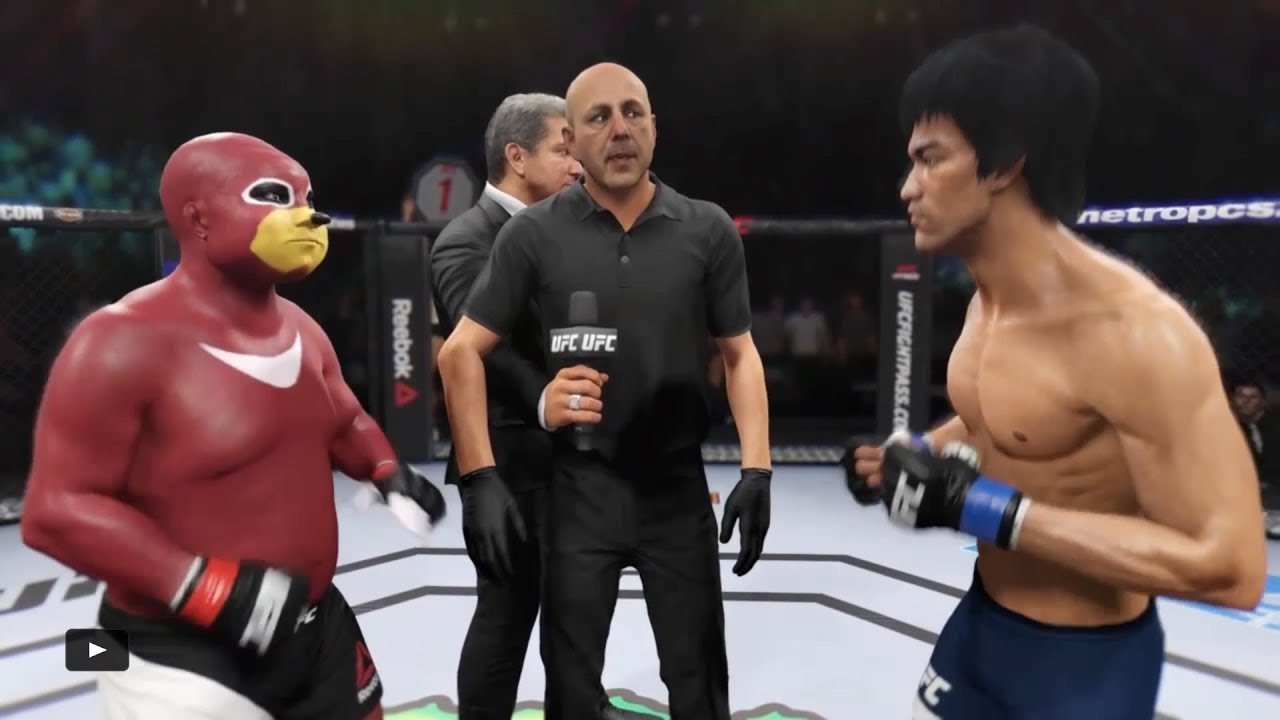 Ugandan Knuckles vs. Bruce Lee (EA Sports UFC 2) - CPU vs. CPU - Crazy UFC  👊🤪 - YouTube