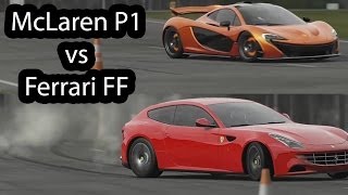 McLaren P1 vs Ferrari FF Top Gear