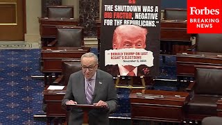 'A Political Torpedo': Chuck Schumer Celebrates Dems' Victories, Calls On GOP TO Negotiate On CR