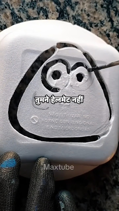 तुमने हेलमेट क्यों नहीं पहिना 😂~mini wood toy - woodworking art skill / wood hand crafts /#shorts