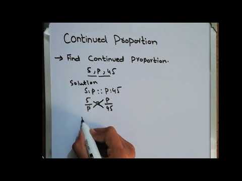 Continued Proportion Example