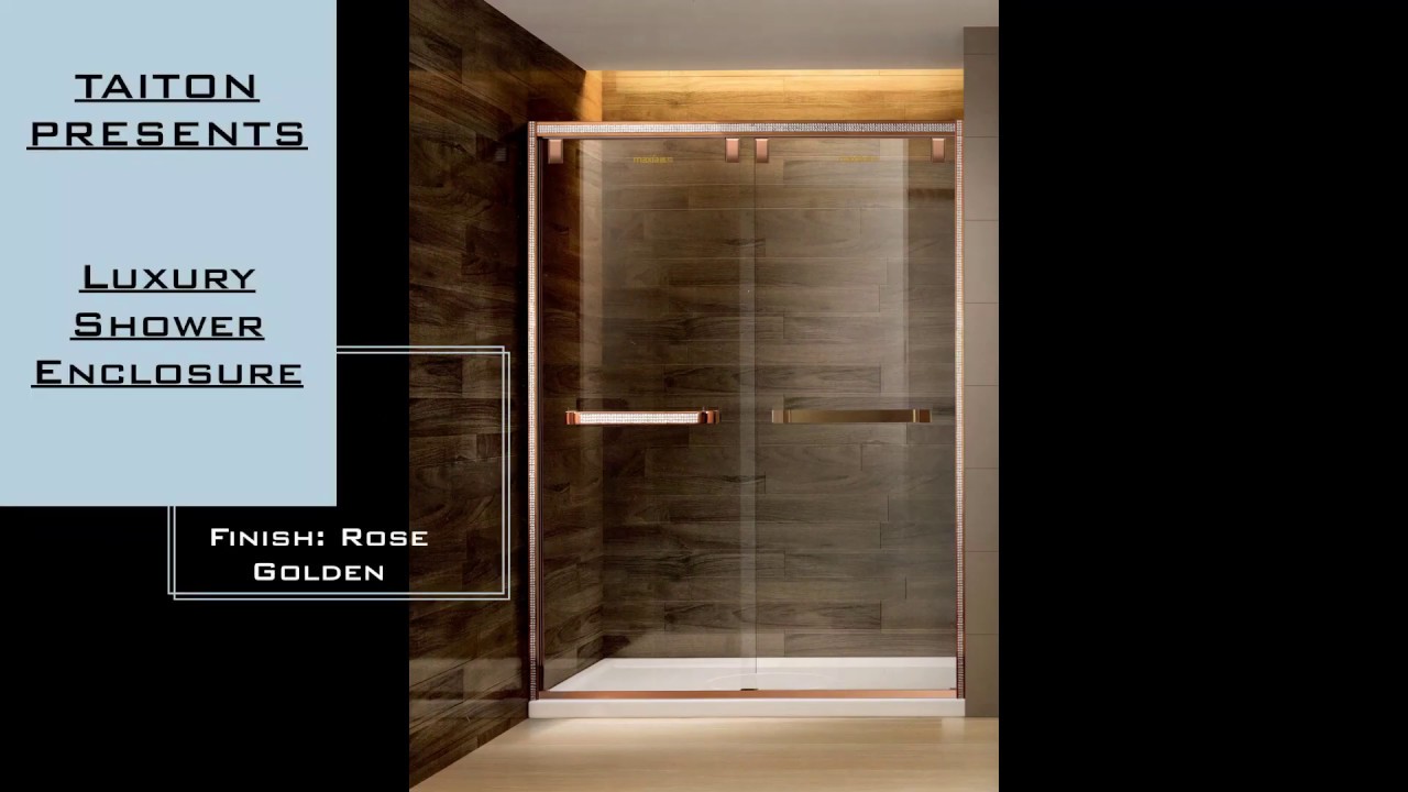 Luxury shower cubicle with Rose Gold finish and Crystal embedded YouTube