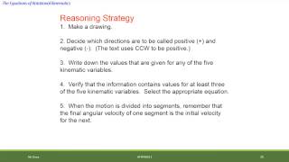 3 Equations of Rotational Kinematics