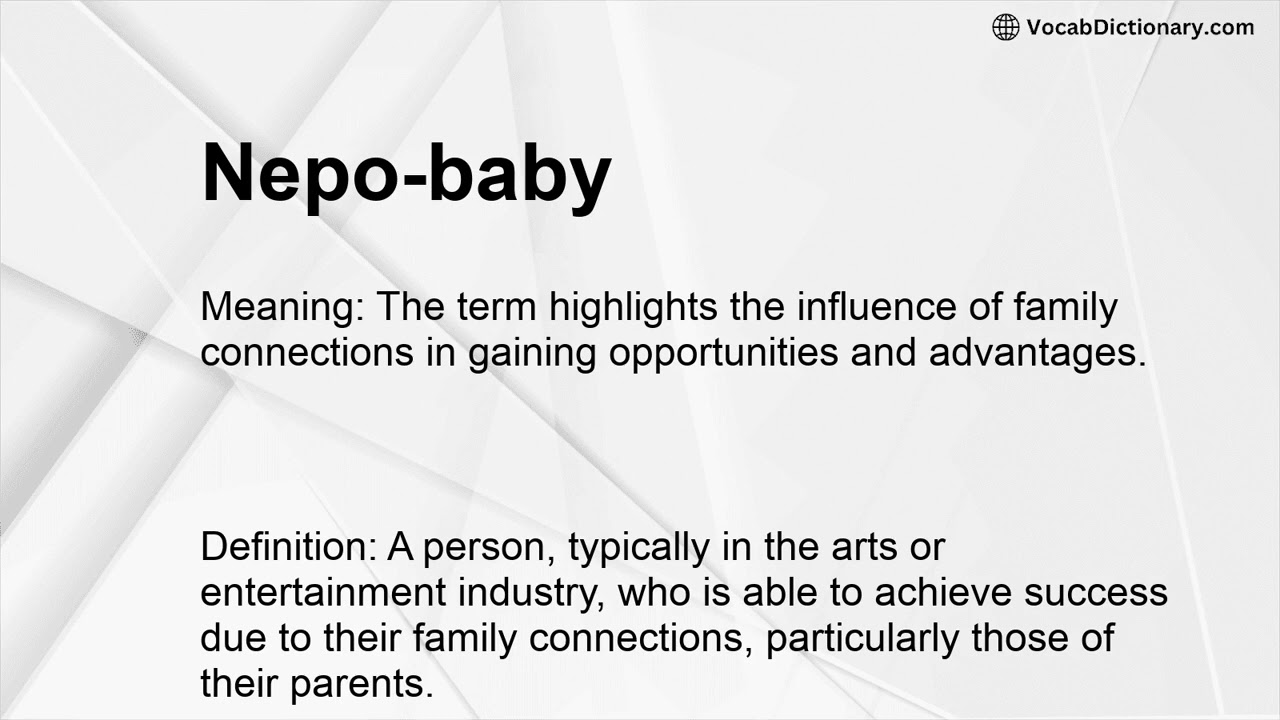 Nepo-baby Meaning
