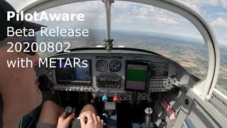 PilotAware METAR upload inflight testing in RV-7 G-RVAH