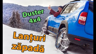 LANTURI pe Dacia Duster 4x4! Bune de ceva sau nu? Testate pe zapada si gheata!