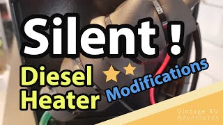 Almost SILENT RUNNING Chinese Diesel Heater THREE Modifications | RV Motorhome Rebuild