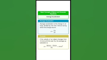 Average Acceleration   #physics  #exam #motion  #kinematics