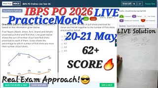 PRACTICEMOCK IBPS PO 2026_LIVE Mock 20-21 MAY | 62+ SCORE🔥😎| Share Your Score✍️📝| #ibpspo #sbipo