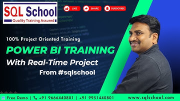 Power BI Training With  Real-Time Project I From #sqlschool #powerbi #powerbitraining
