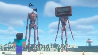 SURVIVING FROM RADIO HEAD VS SIREN HEAD IN MINECRAFT screenshot 2