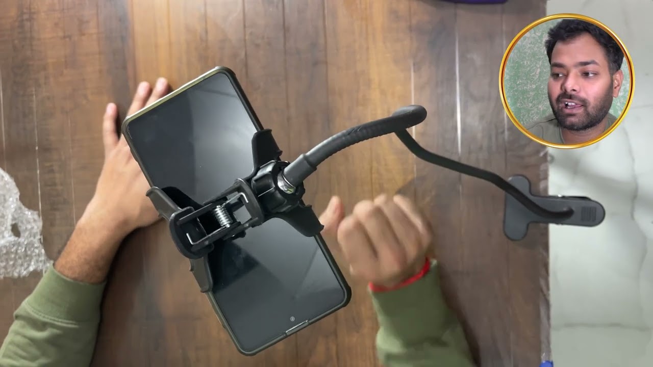 360° Rotation Flexible Mobile Phone Holder Stand For Table clamped | unbox blade