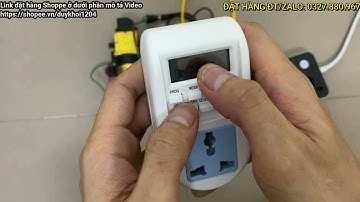 ổ cắm hẹn giờ thông minh AL - 06,cách sử dụng ổ cắm hẹn giờ để bật tắt máy bơm nước,phun sương