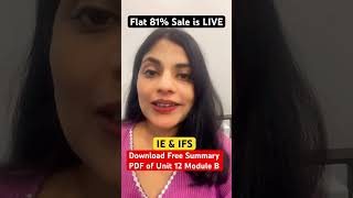 Download Free Summary Sheet PDF of IE & IFS Module B - Unit 12 #officersadda247 #jaiibexam