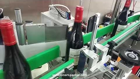 Red wine bottle automatic double station labeling machine wine bottle label applicator