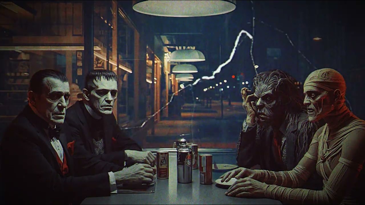 “Midnight Coffee with Dracula ☕ | Relaxing 1930s Universal Horror Music for Halloween and More