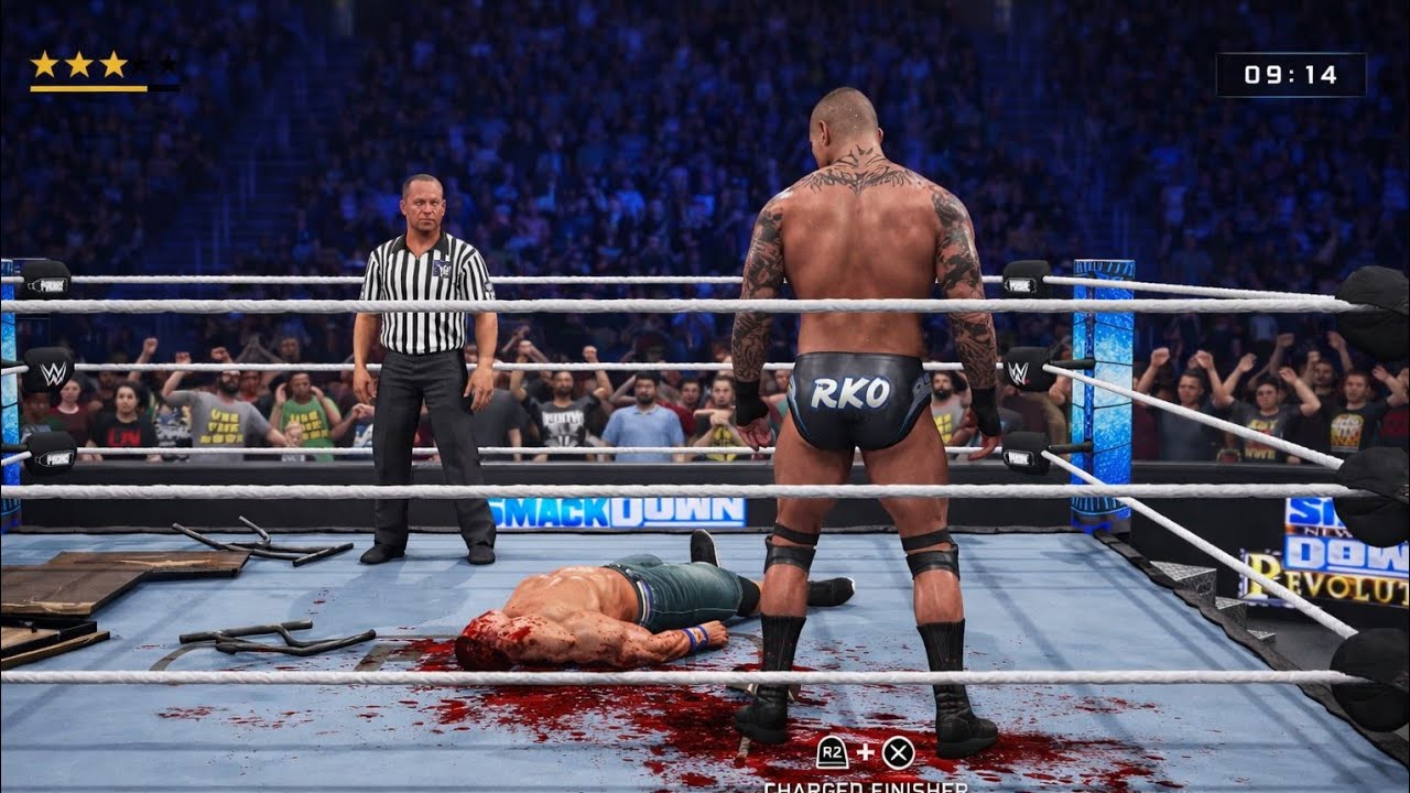 Brutal Showdown: RKO Stands Tall in a Bloody SmackDown Battle 😱😱😱