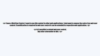 Asp.Net Web User Control Extension