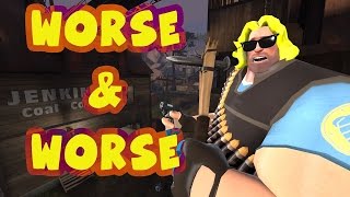 Heavy Gameplay, but every death the weapon gets worse
