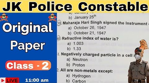 Jk Police Constable Question Paper  l Jk Police Original Question Paper  l jkp old paper #jkpgk