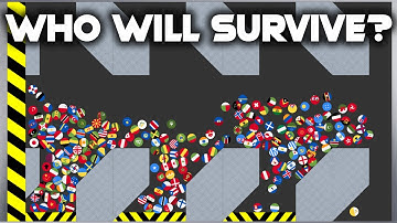 206 COUNTRIES SHUTTER CRUSH - Marble Race in Algodoo #5