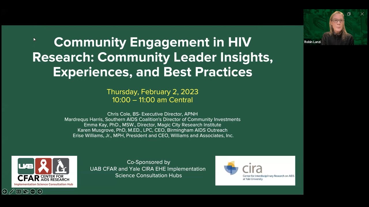 Community Engagement in HIV Research - YouTube