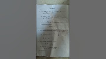 kuk university ba /bsc 2nd semester ordinary differential Equation (ode) paper 2023