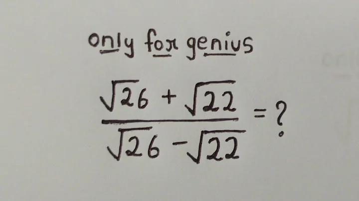 China || A Nice Algebra Square Root Math Olympiad Problem 