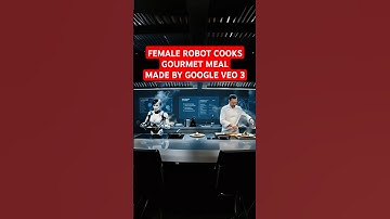 FEMALE ROBOT COOKS GOURMET MEAL - MADE BY GOOGLE VEO 3