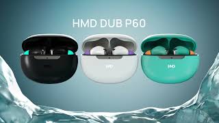 HMD DUB P60 Wireless Earbuds | Active Noise Cancellation, 4Mic AI-ENC for Clear Calls, 30Hr Playtime