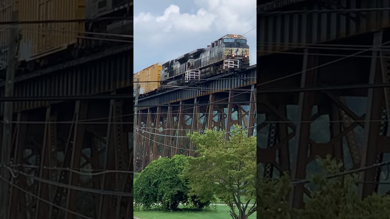 High & Dry!  Train On Gigantic Railroad Bridge Over The City!  JawTooth 