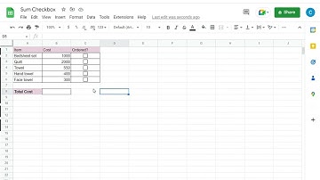 How to sum checkboxes in Google Sheets