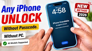 WITHOUT PC 2026 || How to Unlock Any iPhone Without Passcode If Forgot 