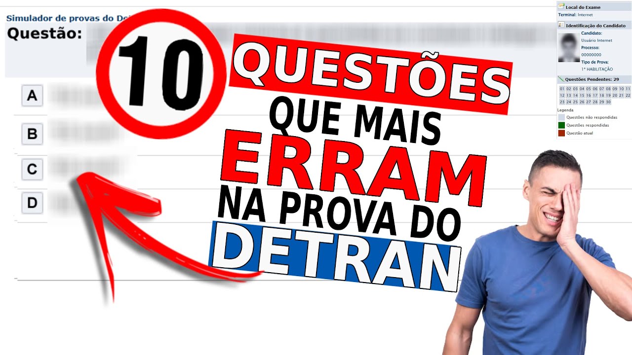 AS 10 QUESTÕES QUE AS PESSOAS MAIS ERRAM NA PROVA DO DETRAN - PERGUNTAS MAIS DIFÍCEIS?