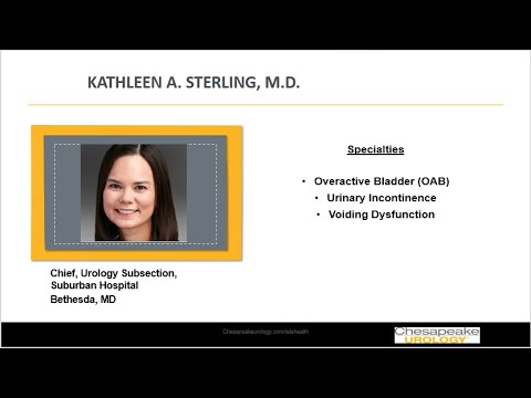 Kathleen Sterling, M.D. Presents Treatment Options for Overactive Bladder (OAB)