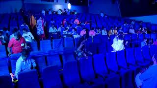 EMPTY HALL and crowd