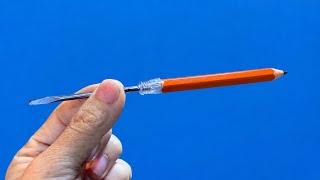Crazy Idea 😱: Attach a Pencil to a Broken Screwdriver and Make Millions! @diygeniust93 