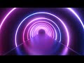 Futuristic neon laser rings of ultraviolet fluorescent light tunnel 4k moving wallpaper background